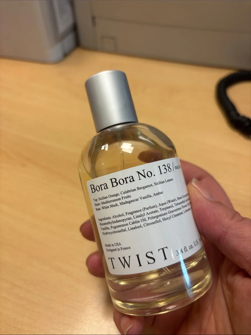 Twist Bora Bora 138 EDP.  Inspired by erba pura xerjoff sprayed a few times